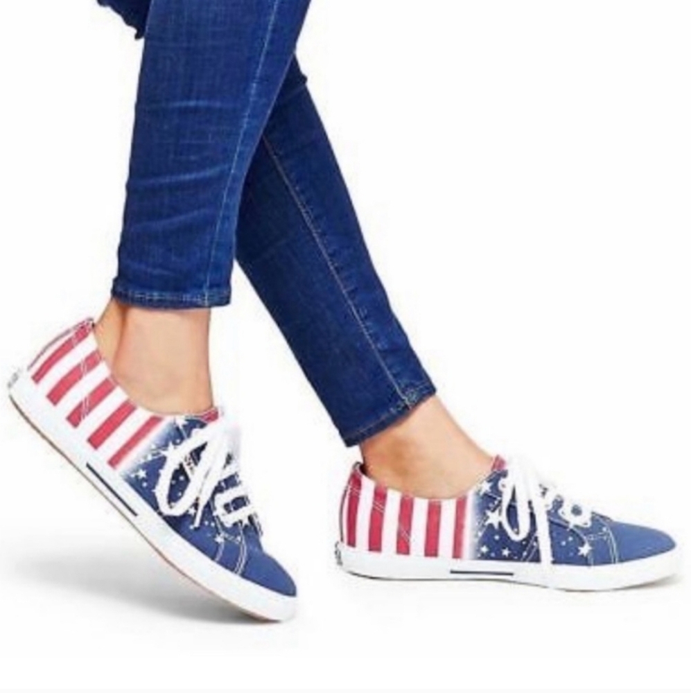 SUPERGA Mens Sneakers Stars and Stripes American Flag- Size 6 men's July 4th